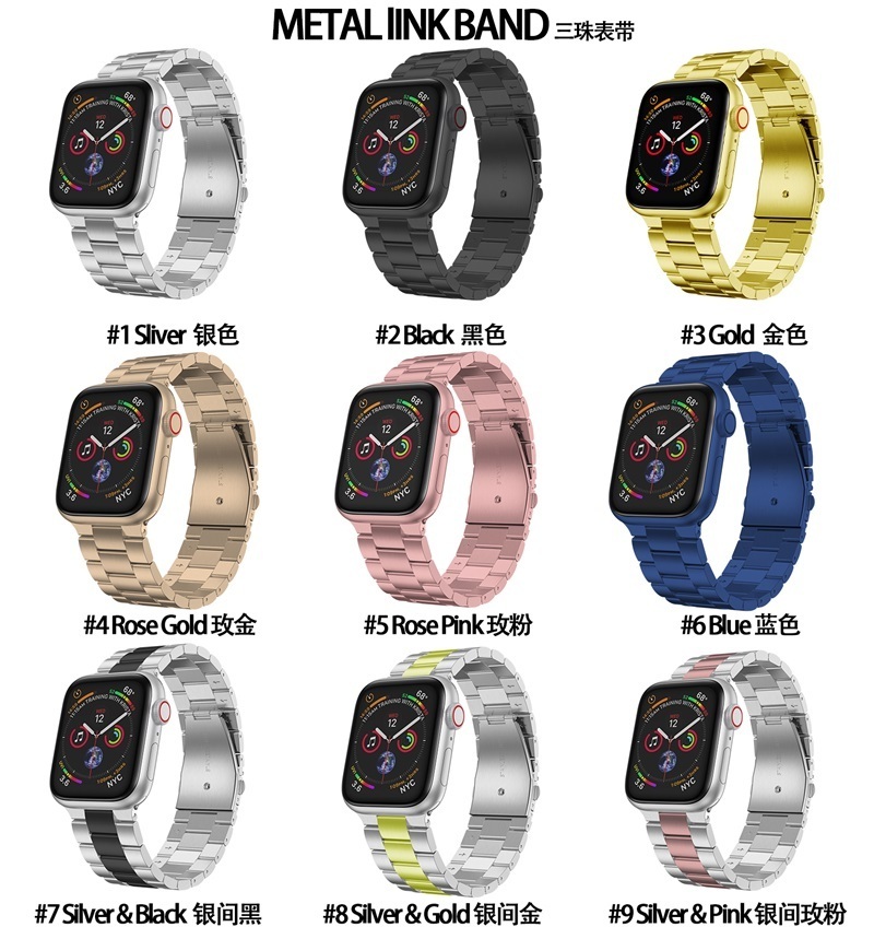 New Stainless Steel SmartWatch Bracelets for SmartWatch Women Men Smart Watch Series Band Series 7 40/41/44/45mm