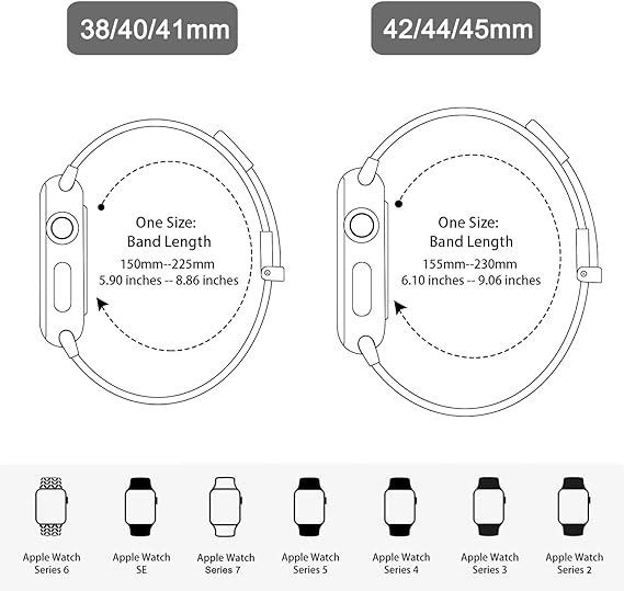 Milanese Watch Band for Apple Watch Series 8 7 6 Stainless Steel Magnetic Loop Straps for iWatch 41mm 45mm