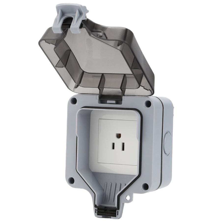 Outdoor Use Switch Box  Plastic Outlet Boxes Single Electrical Outlet Lock Box  Waterproof Outlet Switches And Sockets Online