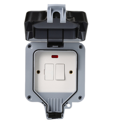 MP21-FUSE 1Gang 13A Fuse Wall Waterproof  Socket Box Outdoor Type Waterproof Switch And Outlet Covers