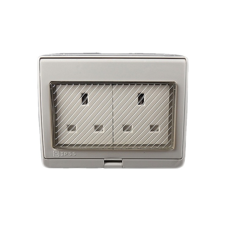 IP55  Double Single Sockets And Switches Box Electrical Ready Stock  Manufacturers 13A Europe Socket Switch  Wall Cover