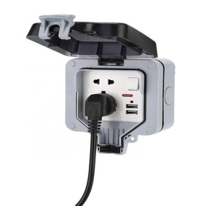 Universal USB Electrical Waterproof Wall Sockets And Switches Outlet Screwless Cover Plate Wall Socket And Switch Plate