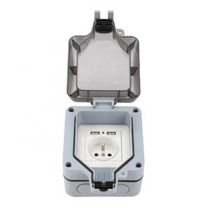 Outdoor Waterproof USB Wall Socket Box Outlet Wholesale Single Switch Socket Outdoor Weatherproof Switch Cover