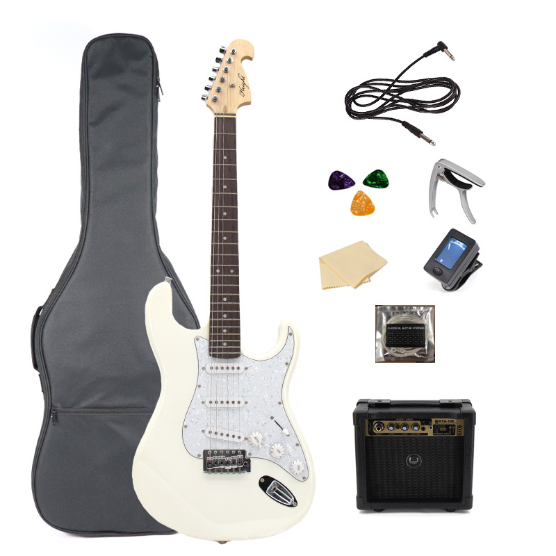 2022 Fast shipping ST electric guitar kit Solid bass wood guitar electric 6 strings guitarra electrica guitarras-electricas-