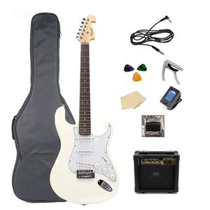 2022 Fast shipping ST electric guitar kit Solid bass wood guitar electric 6 strings guitarra electrica guitarras-electricas-