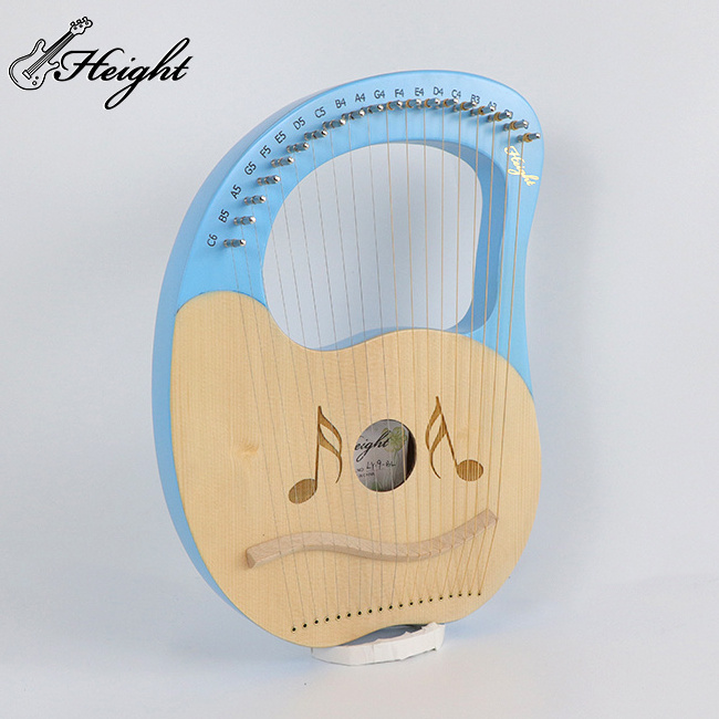 Factory Direct Sale  Portable Solid Wood 19 Strings Lyre Harp