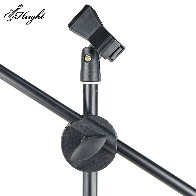 Metal Microphone Stand Double Chuck Crossbar Plastic Connector Stable