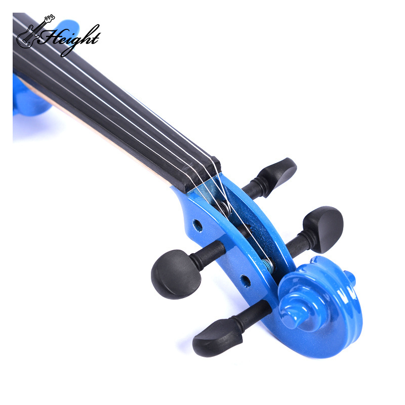 Low MOQ violin profesional Laminated hardwood Glossy electric violin with violin rosin