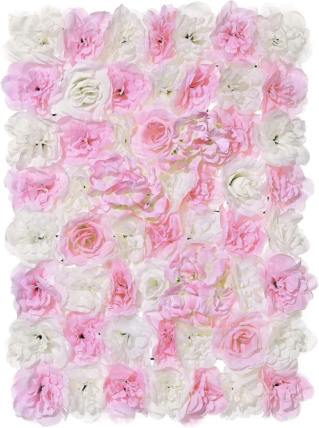 Hot Selling UV- proof Artificial Wall Flower Backdrop Silk Rose Decorative Flower Wall Panel for Wedding Party