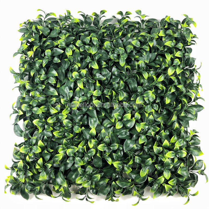 Anti- UV apple leaf wall decoration artificial hedge grass wall panels vertical garden