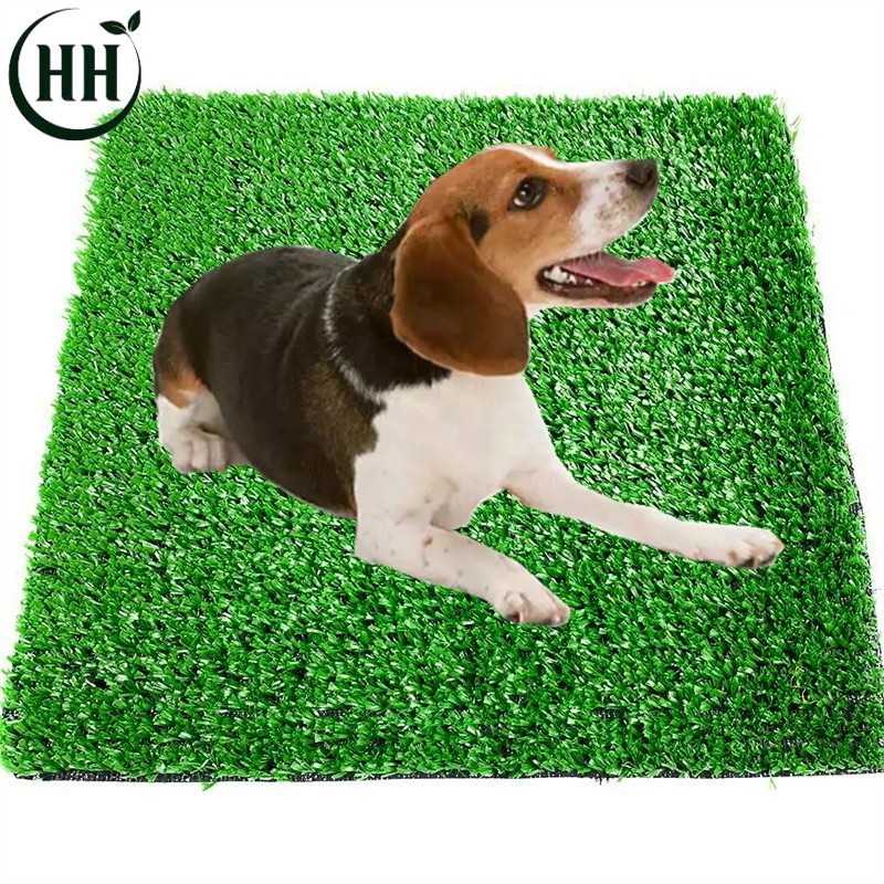 easy maintenance pet friendly indoor plastic grass mat drainage artificial grass rug turf for dogs