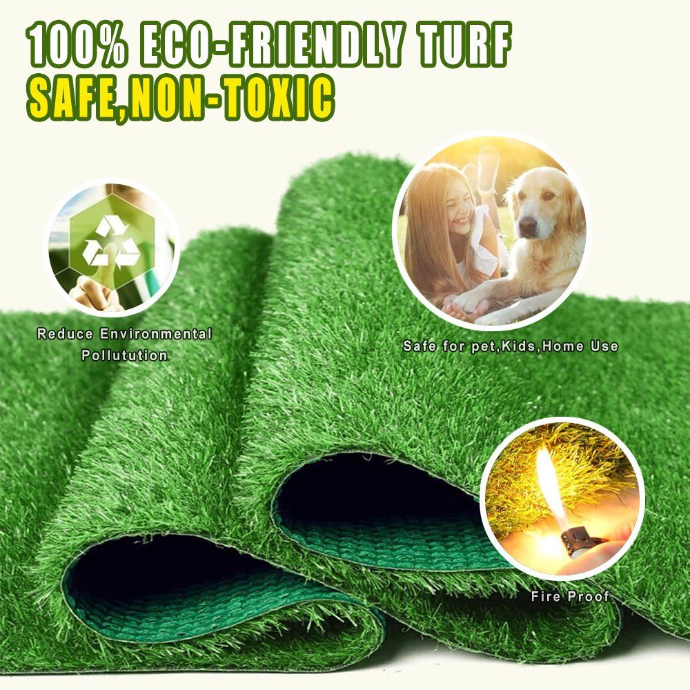 easy maintenance pet friendly indoor plastic grass mat drainage artificial grass rug turf for dogs