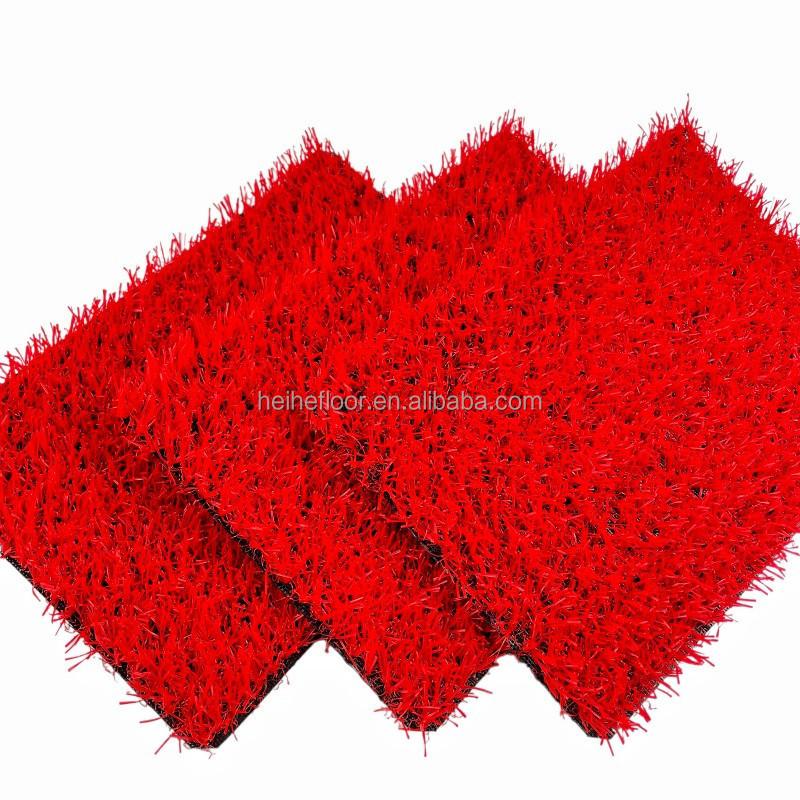 Red artificial grass  for kindergarten shopping mall decor artificial grass synthetic grass for home garden