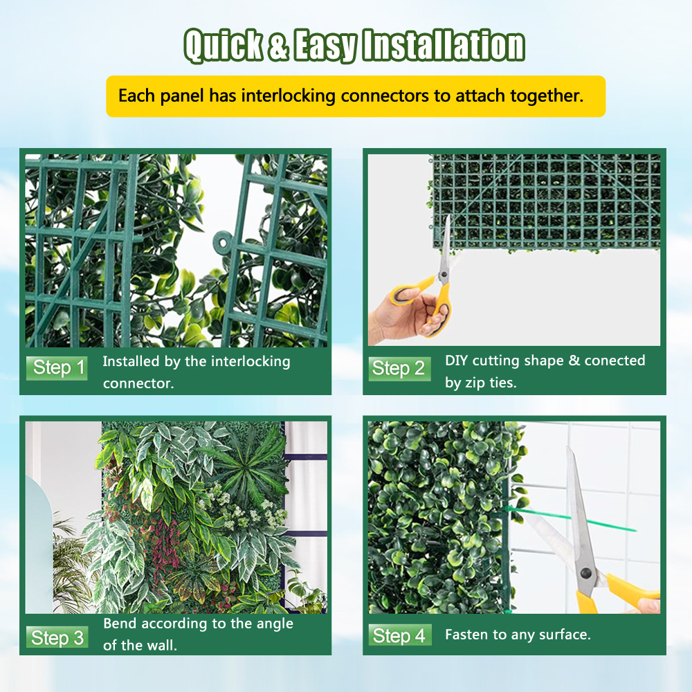 China artificial plant wall panel 40*60cm plant wall greenery backdrop artificial plant wall