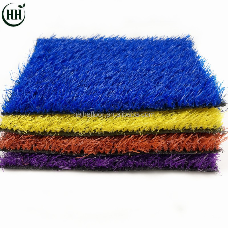 Colorful Playground Turf Grass Fake Color Grass Blue Rug Gym Mat Landscaping Synthetic Carpet Turf Artificial Grass