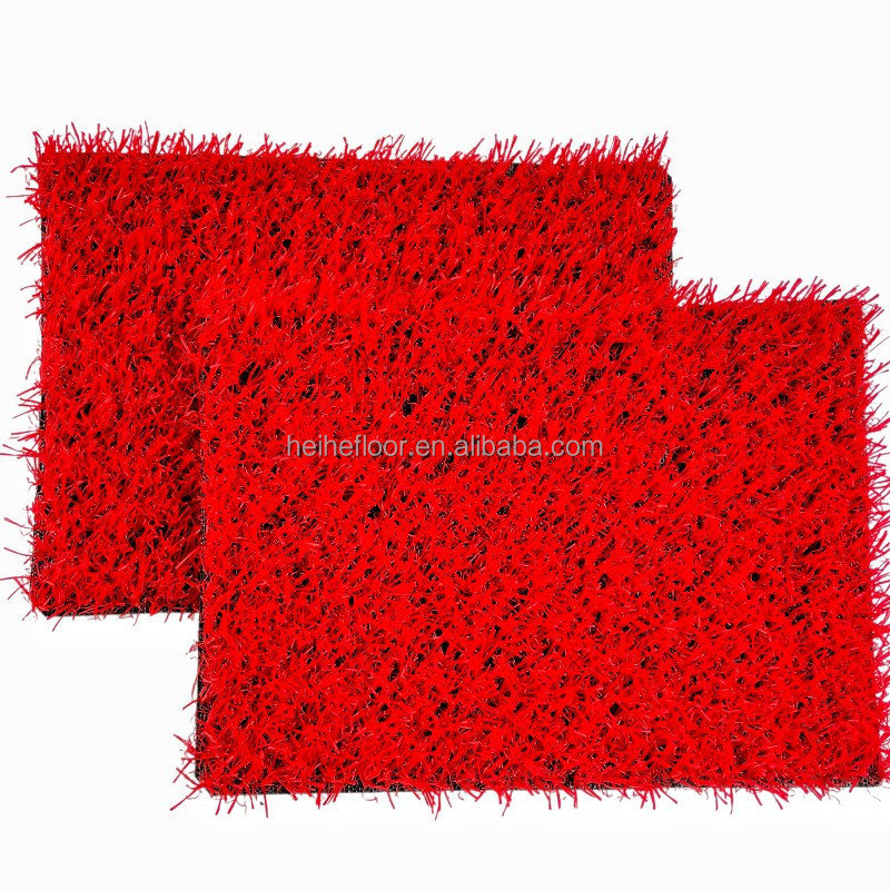 red grass synthetic carpet turf anti-uv landscape artificial color grass for playground/kindergarten