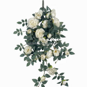 white rose flower wall decoration ceiling artificial hanging flowers for home wedding