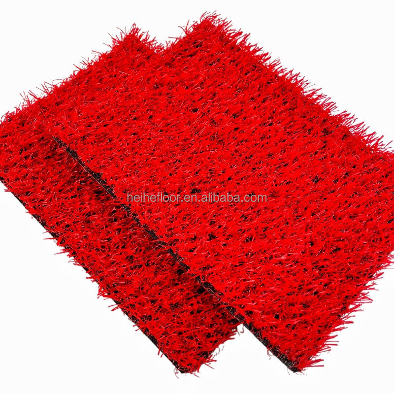 red grass synthetic carpet turf anti-uv landscape artificial color grass for playground/kindergarten