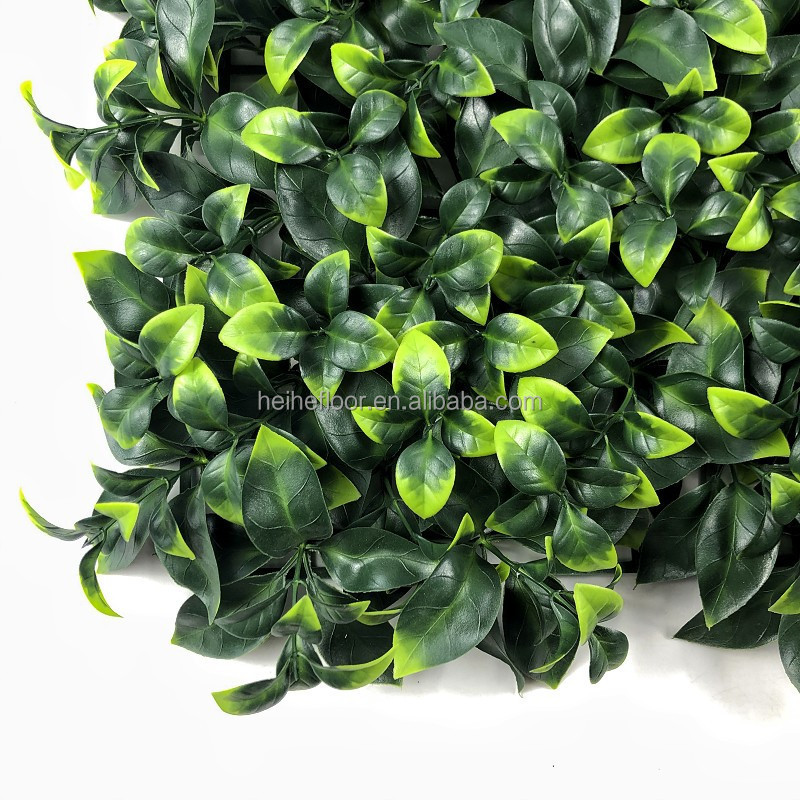 Anti- UV apple leaf wall decoration artificial hedge grass wall panels vertical garden