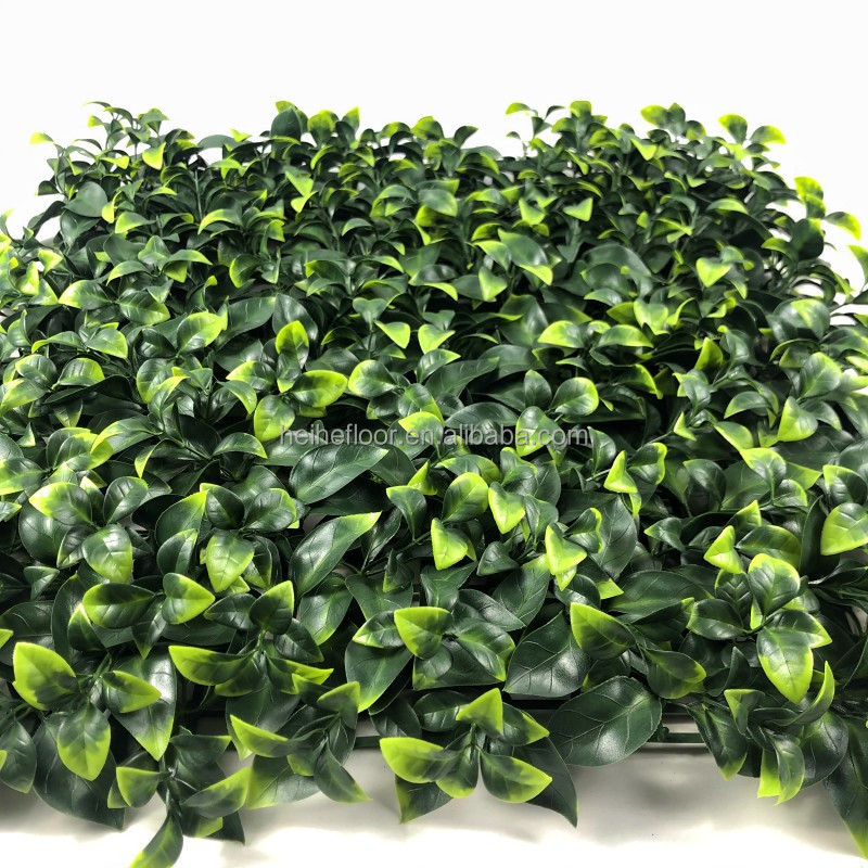 Anti- UV apple leaf wall decoration artificial hedge grass wall panels vertical garden