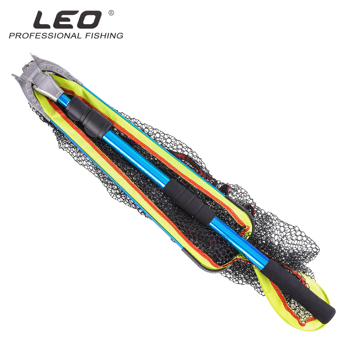 28000 LEO blue aluminum alloy fast folding fishing net large triangular fishing net