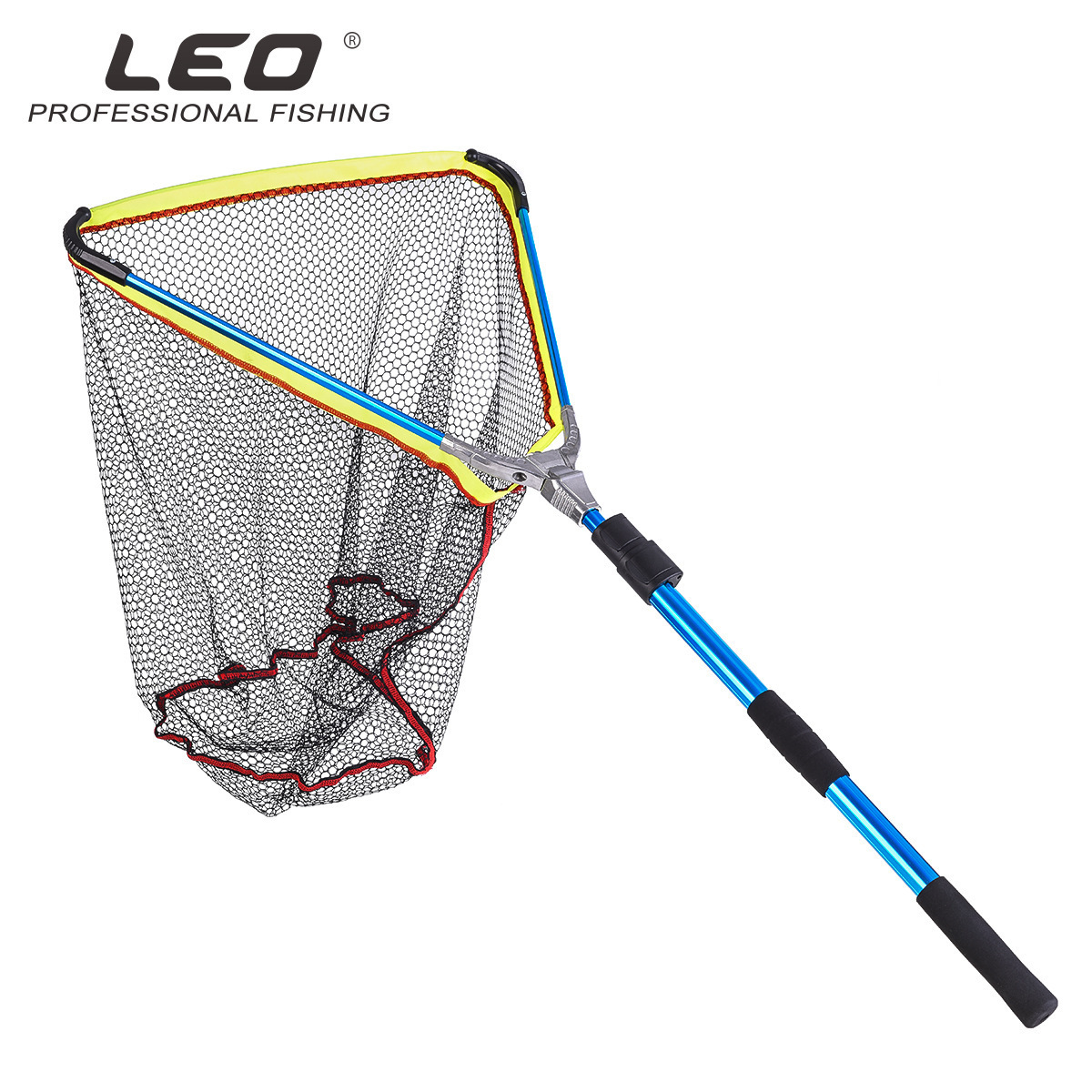 28000 LEO blue aluminum alloy fast folding fishing net large triangular fishing net