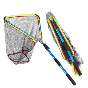 28000 LEO blue aluminum alloy fast folding fishing net large triangular fishing net