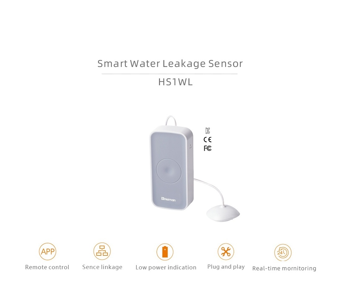 HEIMAN smart water leak detection systems tuya zigbee water leak detector underground for home