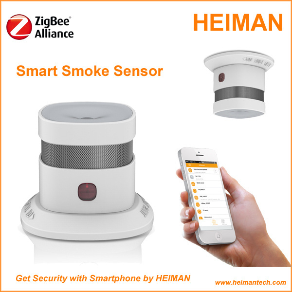 EN14604 Approved Smart Smoke Detector Fire Alarm Wireless Tuya Zigbee 3.0 Smoke Detector Battery Operated Wireless Smoke Sensor