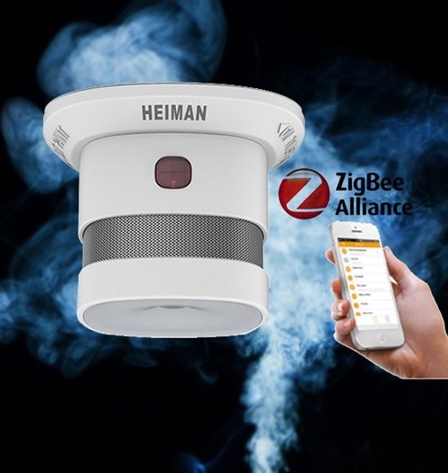 EN14604 Approved Smart Smoke Detector Fire Alarm Wireless Tuya Zigbee 3.0 Smoke Detector Battery Operated Wireless Smoke Sensor