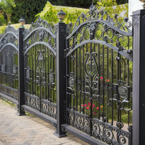 Horse Paddock Cheap Pool Fencing Fence Panels for Yards Faux Wrought Iron Residential Aluminum Metal Aluminum Alloy Garden Fence