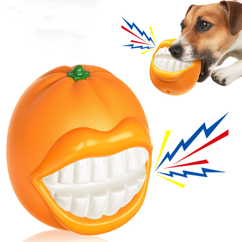 New Outdoor interactive Non-toxic Teeth Cleaning Durable dog squeaky toys Funny smiley face Custom Dog Toy For Large Breed