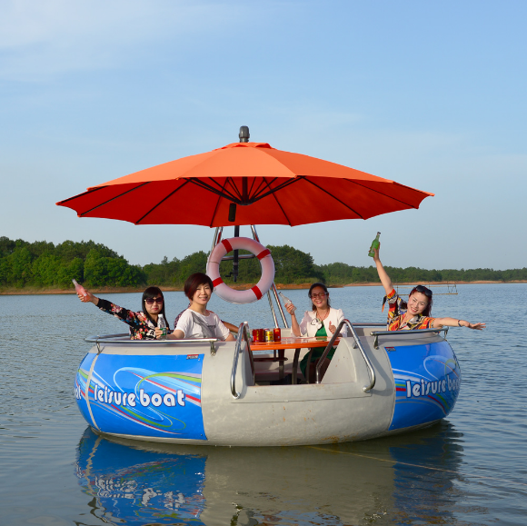 Earn Money Water Park Entertainment Party Multifunctional Round Electric Mini BBQ Donut Boat 6-12persons