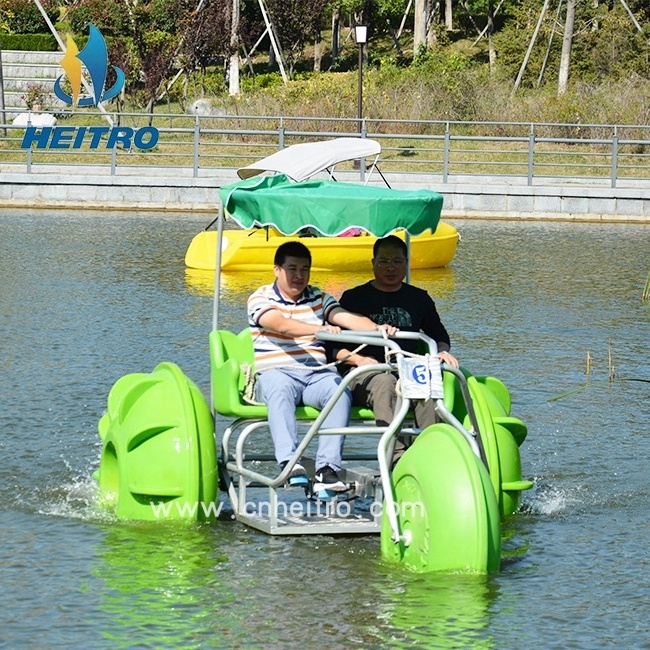 HEITRO Adults recreational aqua bicycles water bike pedal boats 3 big wheels water tricycle bike For Sale