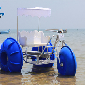 3 big wheels water pedal boat tricycle water pedal bike for salt water