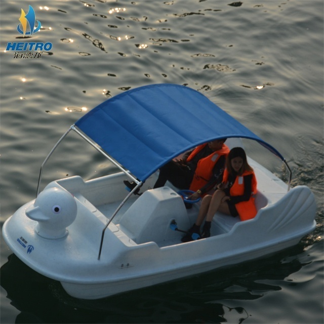 yellow duck pedal and electric boat for amusement park or lake