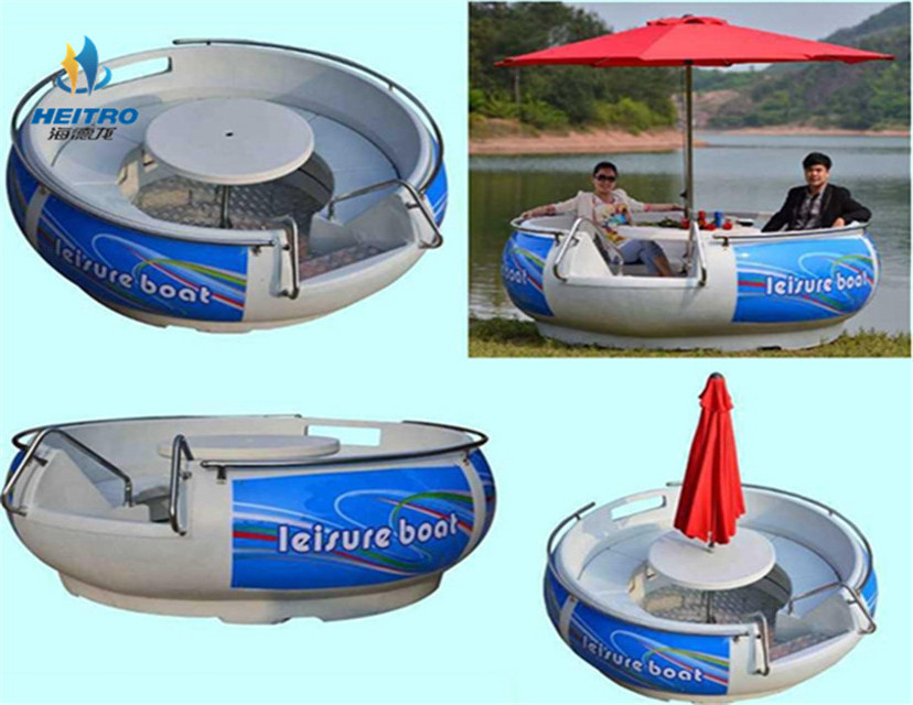 Earn Money Water Park Entertainment Party Multifunctional Round Electric Mini BBQ Donut Boat 6-12persons