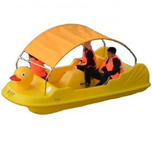 yellow duck pedal and electric boat for amusement park or lake