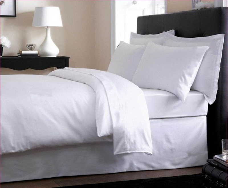 super soft 100 polyester plain white solid colors microfiber flat bed sheet