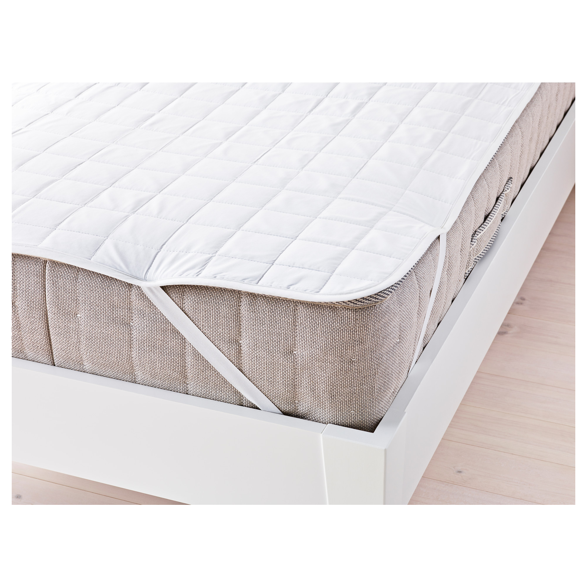 Fluffy Breathable Soft Cotton Quilted Mattress Protector Fitted Waterproof Mattress Pad