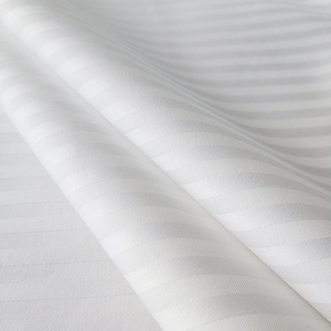 Factory Wholesale 100%Cotton Sateen Stripe Dyed Fabric For Hotel and Home textile