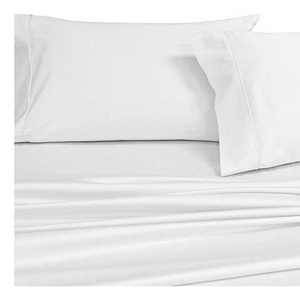 super soft 100 polyester plain white solid colors microfiber flat bed sheet