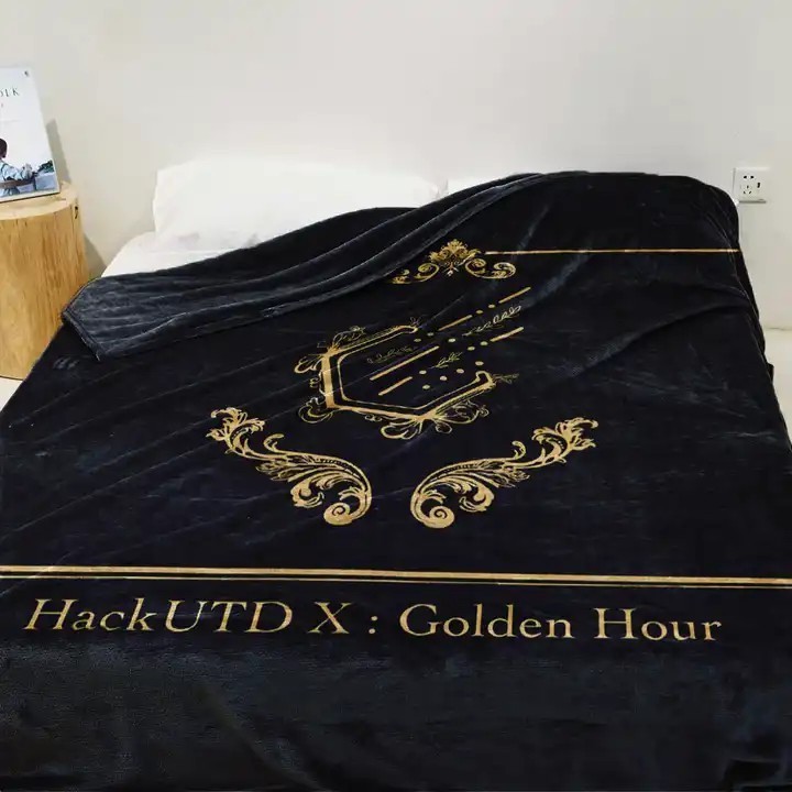 100% Polyester Queen and King Size Screen Printing Flat Printing Logo micro mink Blanket