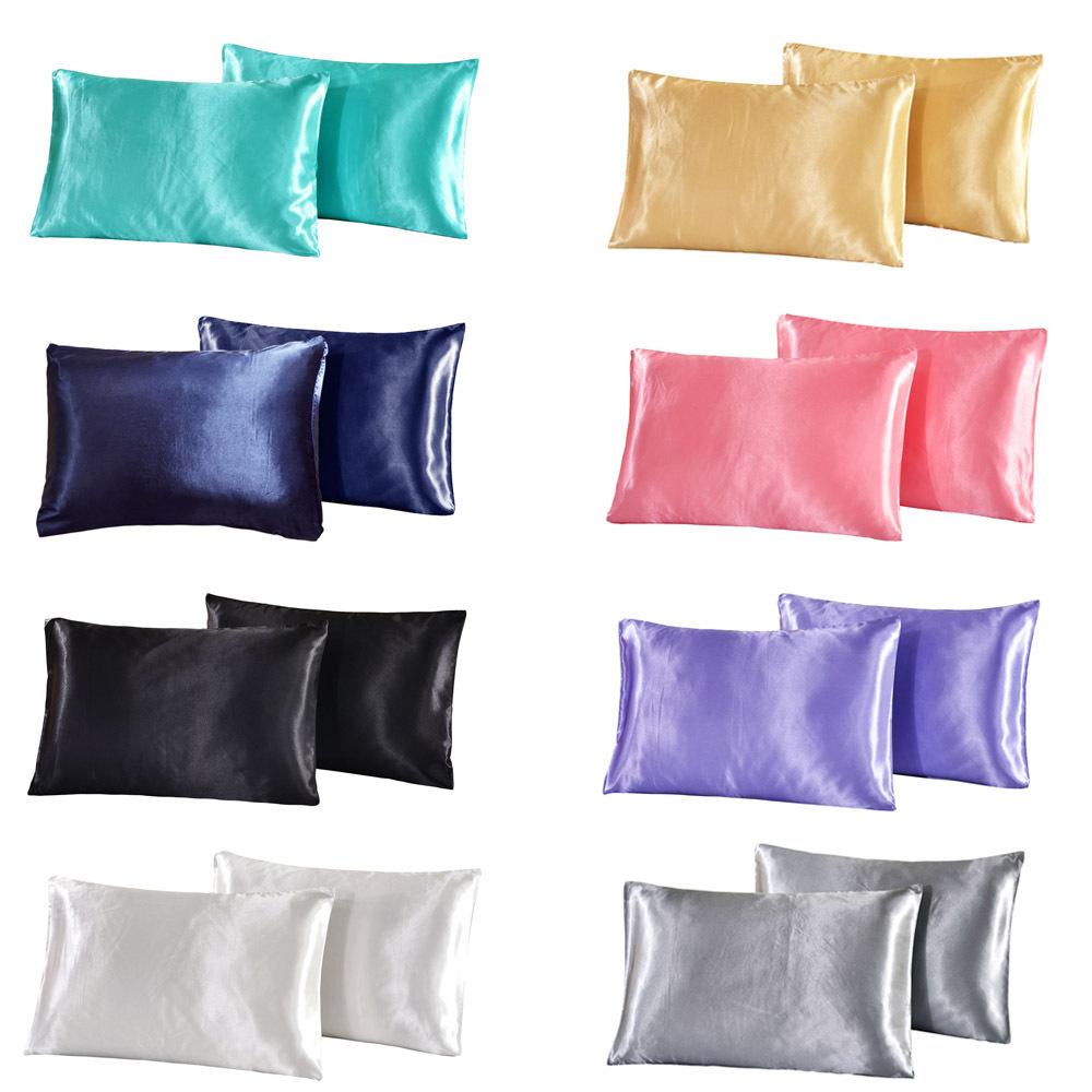 Smooth Silk Satin Pillow case for Hair and Skin, Satin Cooling Pillow Cover with Envelope Closure