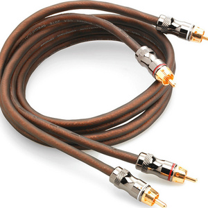 High Performance RCA audio Cable wire Low price good quality 2 RCA to 2 RCA interconnecting cable for car audio