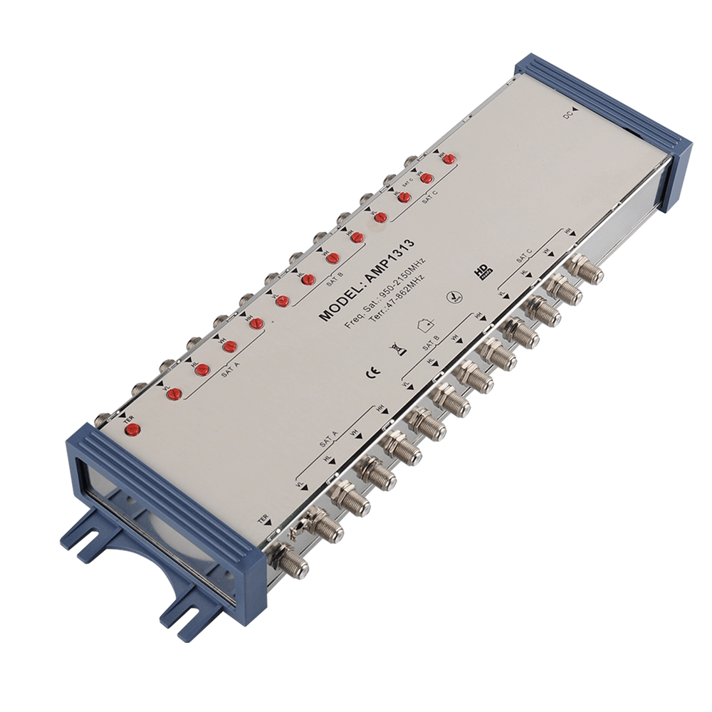 New design 13 in satellite catv signal amplifier with slop adjustment for TV