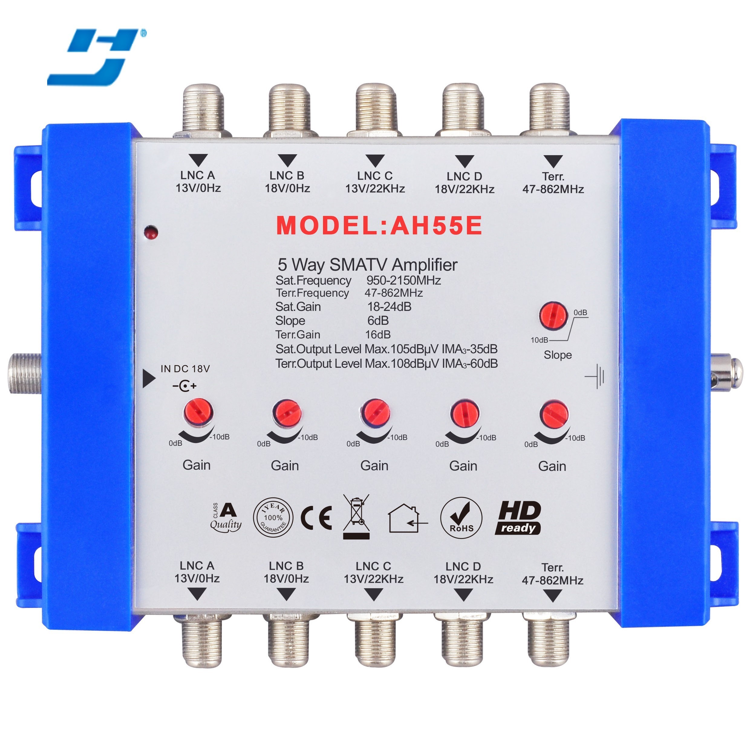 In Stand Alone satellite tv receiver professional digital 5IN satellite signal amplifier   (AH55E)