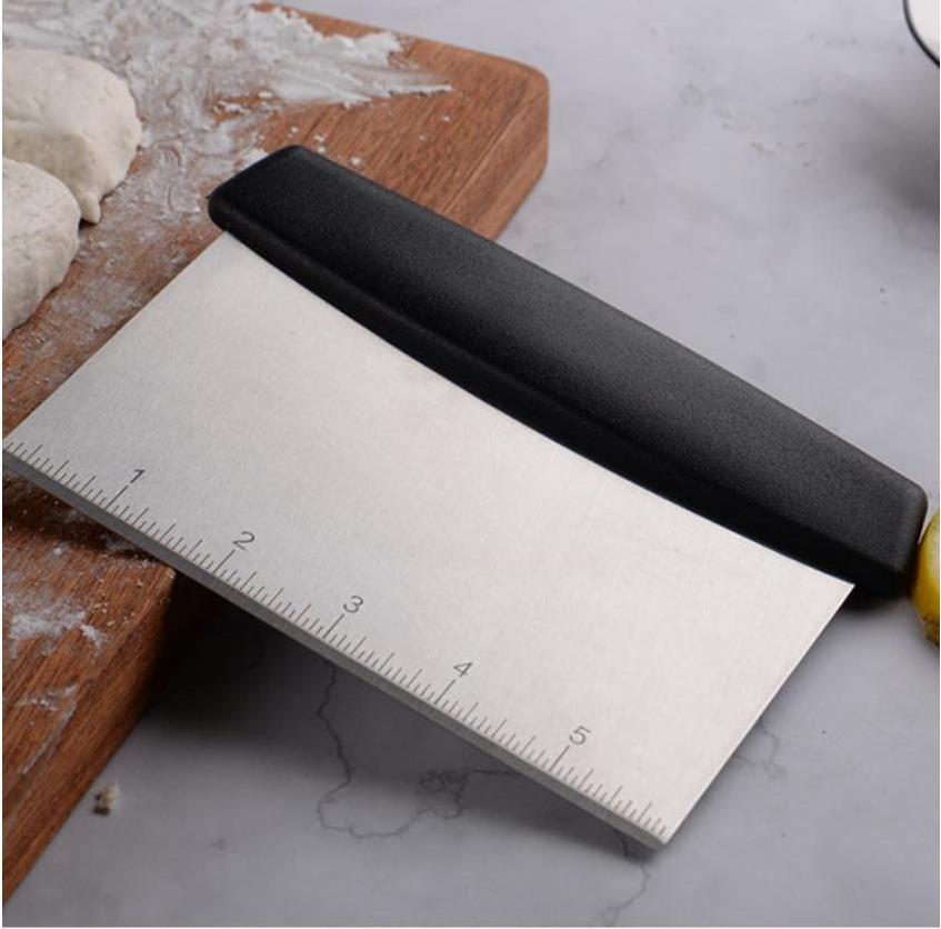 kitchen gadgets custom multifunctional stainless steel pizza pastry dough cutter bench cake scrapers chopper baking tools