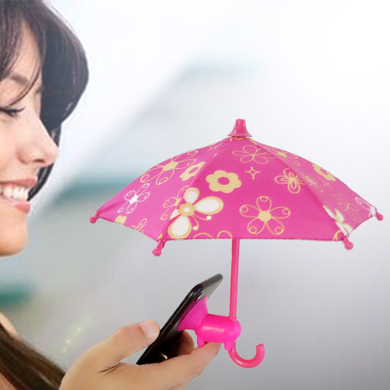 Portable Mini Mobile Phone Sunshade Holder Umbrella Small Suction Cup Stand Umbrella for Cell Phone