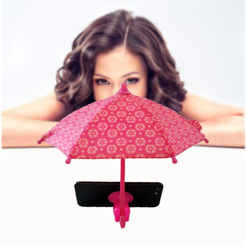 Portable Mini Mobile Phone Sunshade Holder Umbrella Small Suction Cup Stand Umbrella for Cell Phone